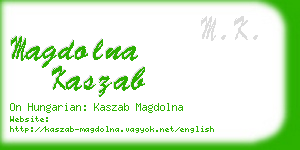 magdolna kaszab business card
